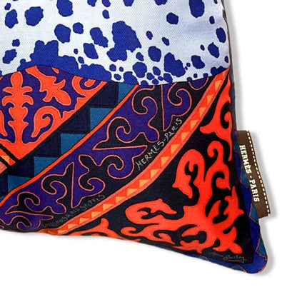 Appaloosa des Steppes Vintage Silk Scarf Pillow 17"