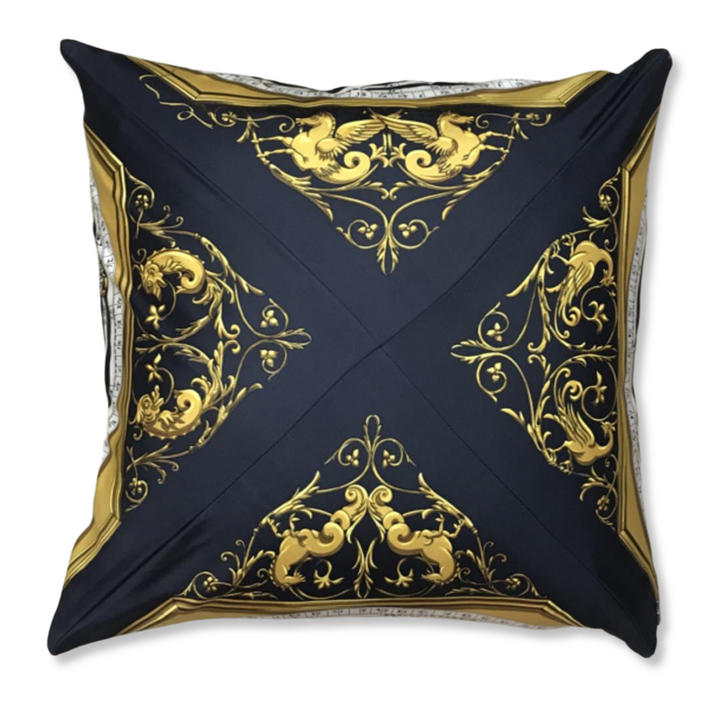 Astrologie Dies et Hore Vintage Silk Scarf Pillows 24"
