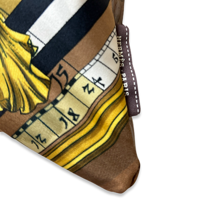 Astrologie Dies et Hore Vintage Silk Scarf Pillows 24"