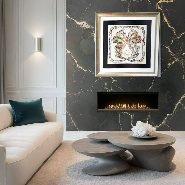 Hermes Brides de Gala en Fleurs Scarf | Framed Hermes Scarf at Vintage Luxe Up