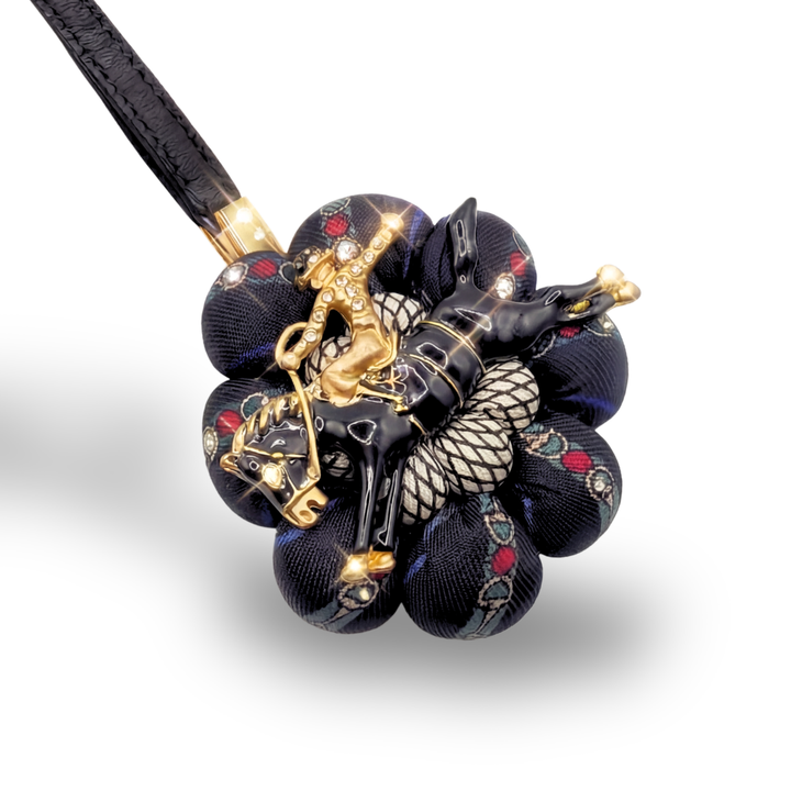 Cowboy Silk Necktie Bag Charm