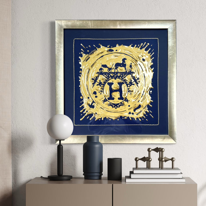 Hermes Peinture Fraiche Scarf | Framed Hermes Scarf at Vintage Luxe Up 