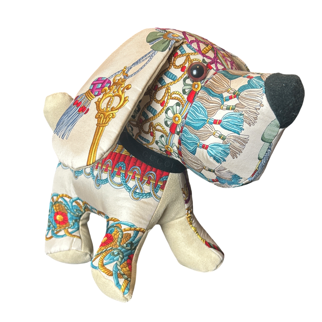 Gucci Tassels Scarf Patchwork Puppy at Vintage Luxe Up