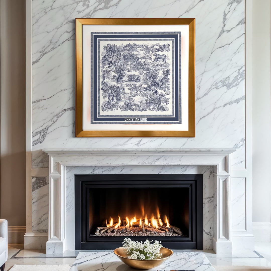 Dior Toile de Jouy Sauvage Scarf | Framed Scarf at Vintage Luxe Up