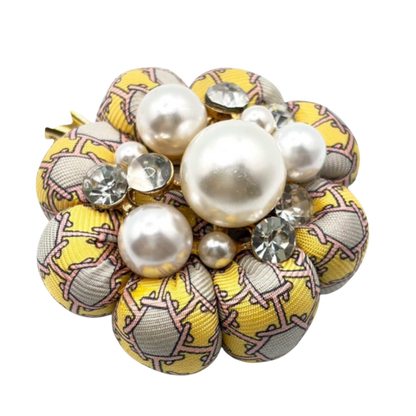 H Chain Vintage Silk Necktie Bag Charm
