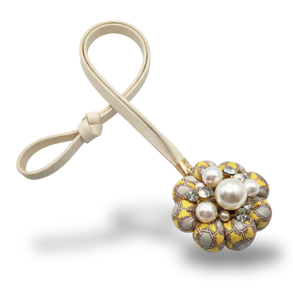 H Chain Vintage Silk Necktie Bag Charm