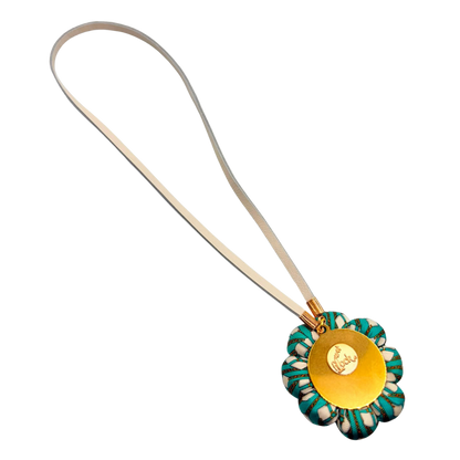 CC Diamond Chain Butterfly Vintage Silk Necktie Bag Charm