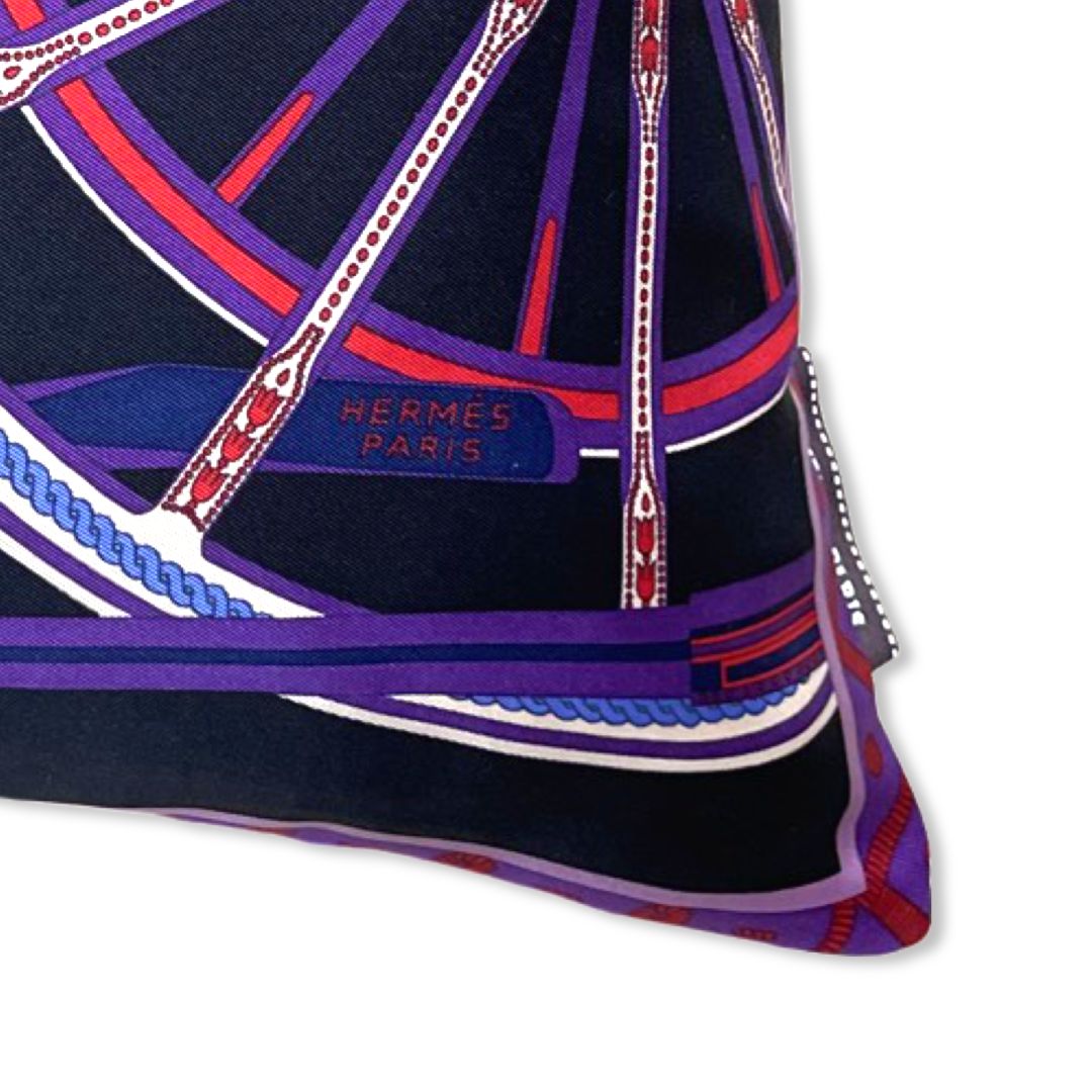 Balade en Berline Silk Scarf Pillow 17"