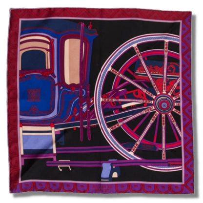 Balade en Berline Silk Scarf Pillow 17"