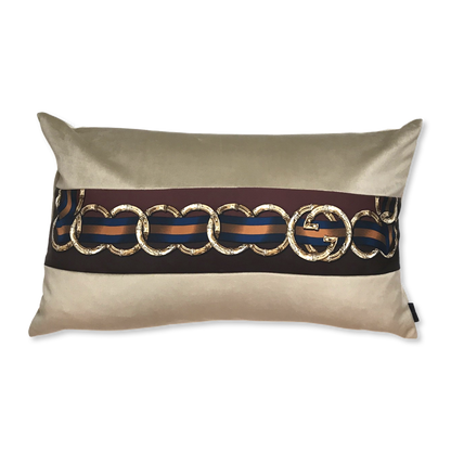 Bamboo Ribbon Vintage Silk Scarf Pillows