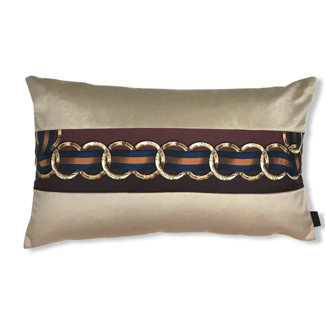 Bamboo Ribbon Vintage Silk Scarf Pillows