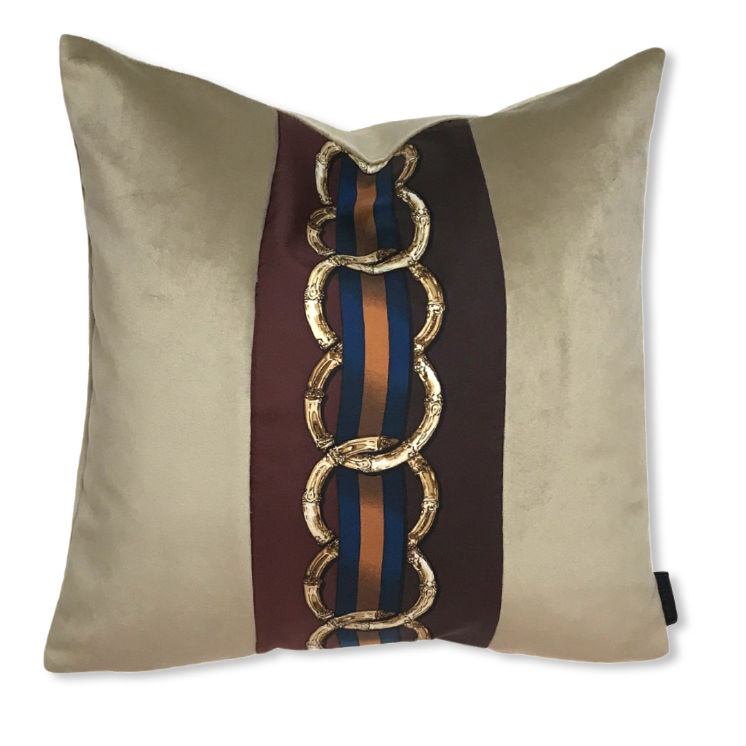 Bamboo Ribbon Vintage Silk Scarf Pillows