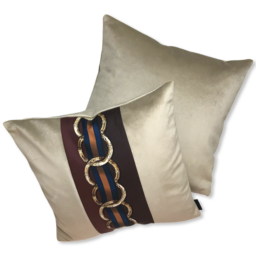 Bamboo Ribbon Vintage Silk Scarf Pillows