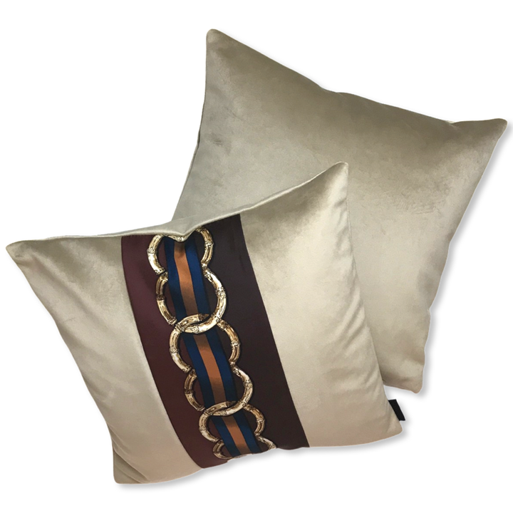 Bamboo Ribbon Vintage Silk Scarf Pillows
