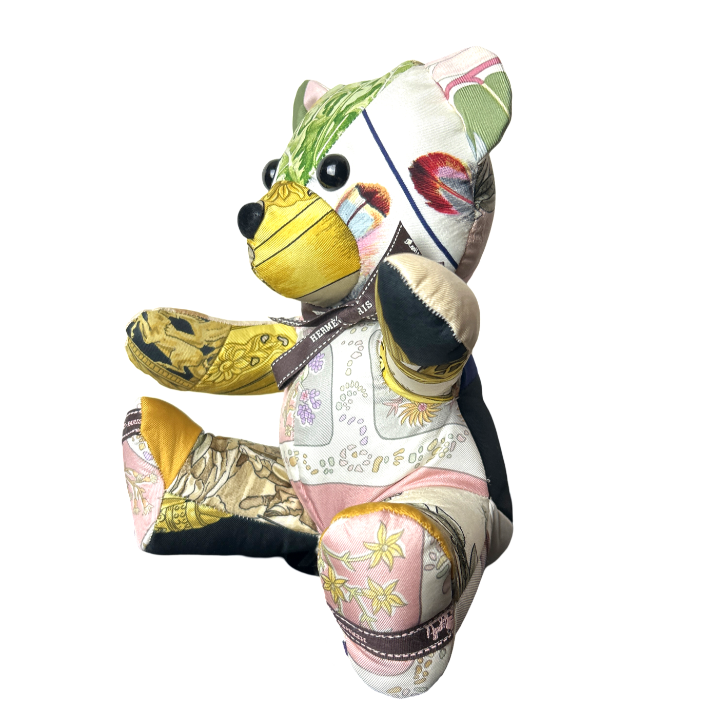 Hermes Scarf Patchwork Teddy Bear at Vintage Luxe Up
