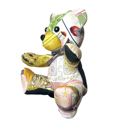 Hermes Scarf Patchwork Teddy Bear at Vintage Luxe Up