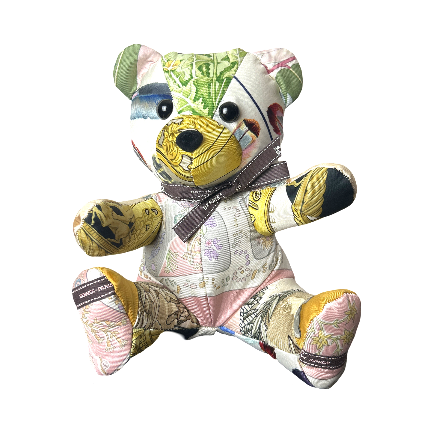 Hermes Scarf Patchwork Teddy Bear at Vintage Luxe Up