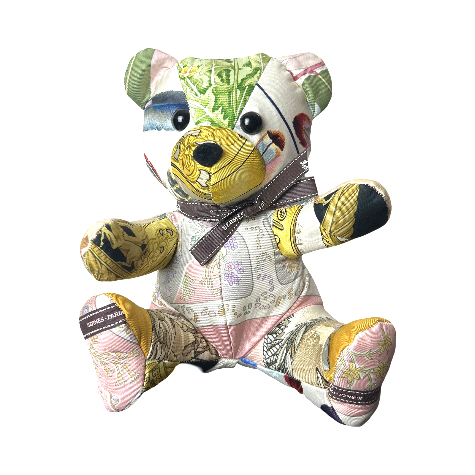 Hermes Scarf Patchwork Teddy Bear at Vintage Luxe Up