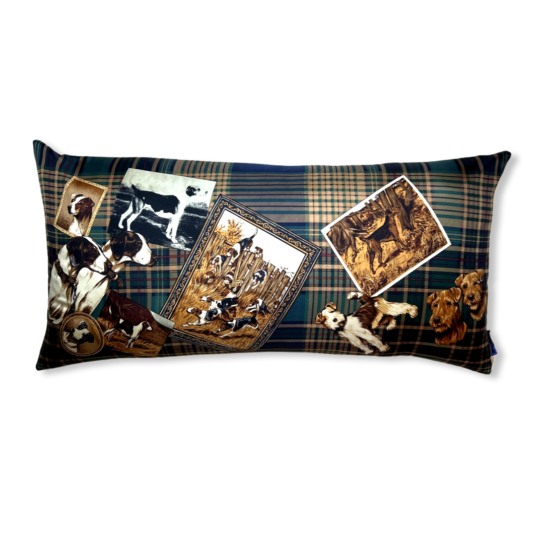 Best In (Dog) Show Vintage Silk Scarf Pillows
