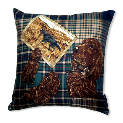 Best In (Dog) Show Vintage Silk Scarf Pillows