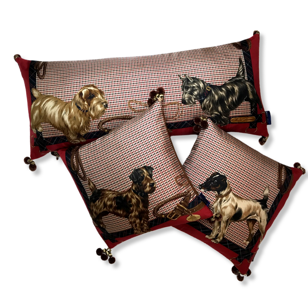 Best In Show Vintage Silk Scarf Pillows