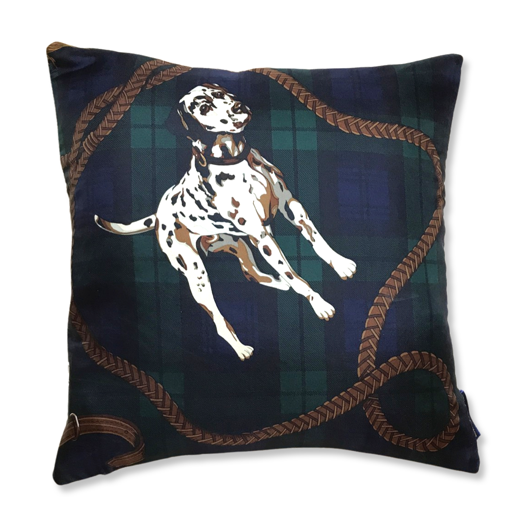 Black Watch Tartan Best In Show Vintage Silk Scarf Pillows 18"