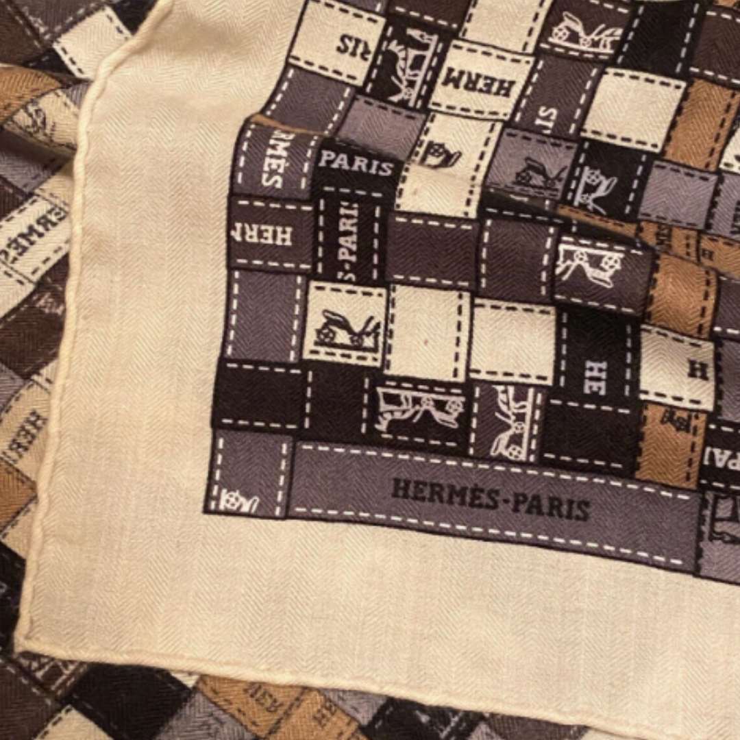 Bolduc Au Carré Vintage Cashmere & Silk Scarf Pillows