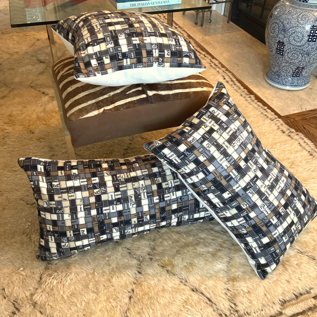 Bolduc Au Carré Vintage Cashmere & Silk Scarf Pillows