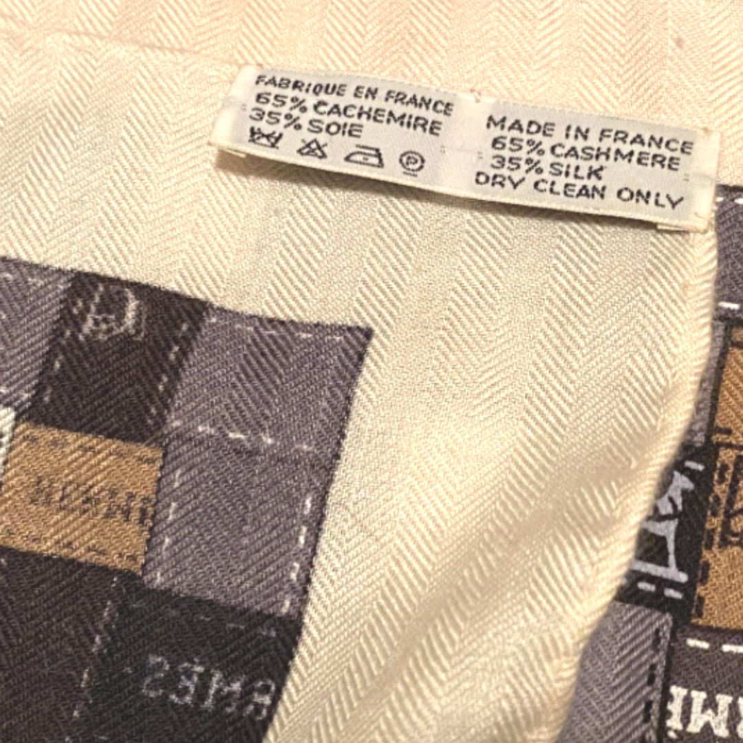Bolduc Au Carré Vintage Cashmere & Silk Scarf Pillows