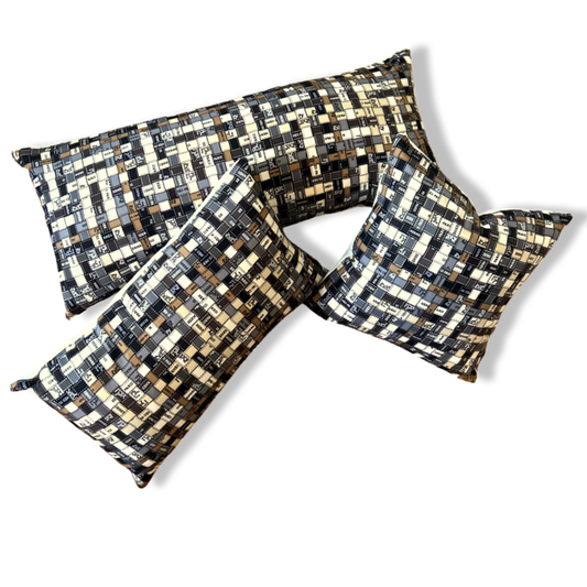 Vintage Hermes Pillow Bolduc Au Carré Vintage Cashmere & Silk Scarf Pillows at Vintage Luxe Up