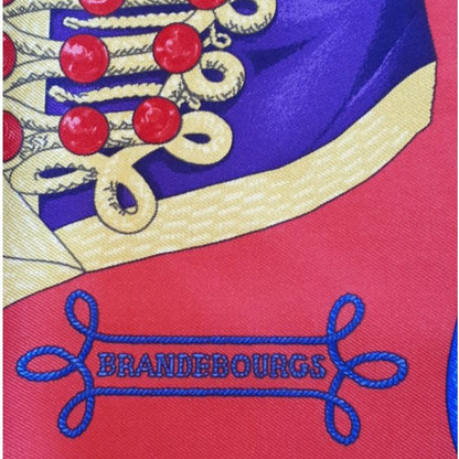 Brandebourgs Vermillion Vintage Silk Scarf Pillow 17"