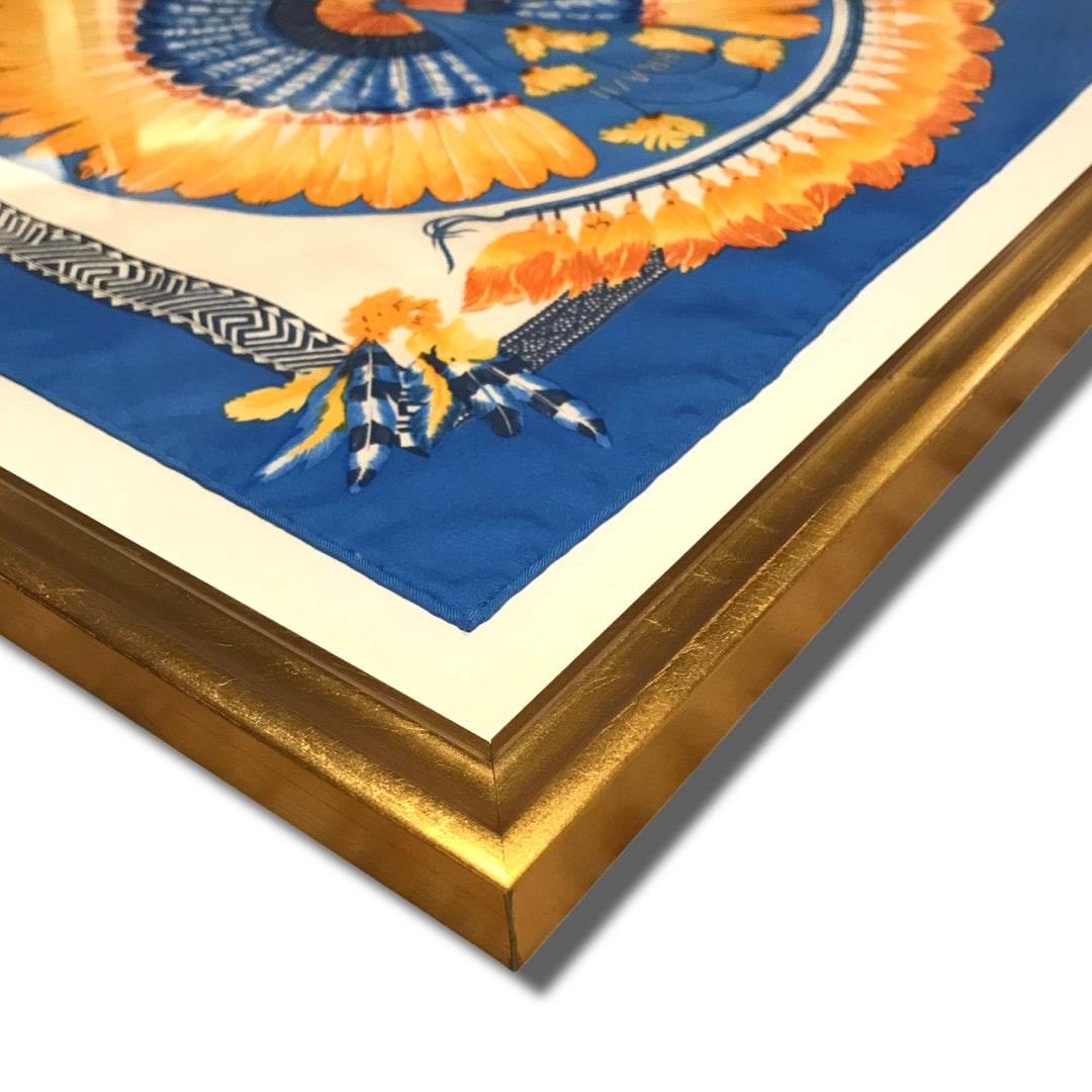 Brazil Framed Vintage Silk Scarf 20"