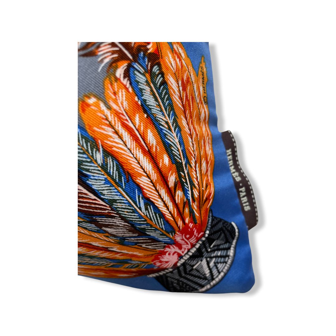 Brazil Vintage Silk Scarf Pillow 17"