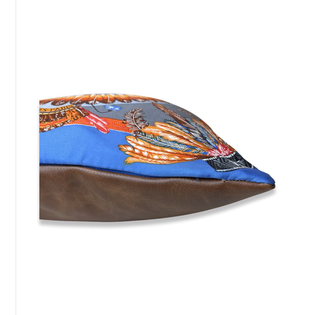 Brazil Vintage Silk Scarf Pillow 17"