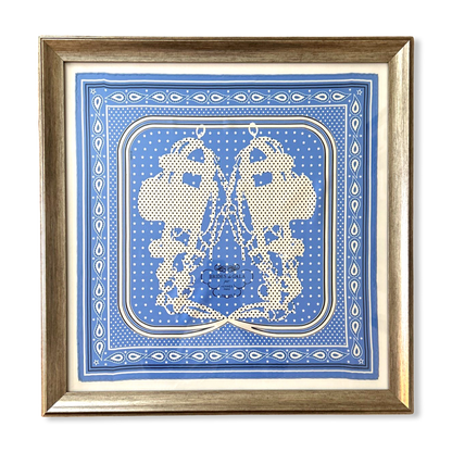 Framed Hermes Scarf Brides de Gala Bandana Framed Vintage Silk Scarf 26" Vintage Hermes at Vintage Luxe Up