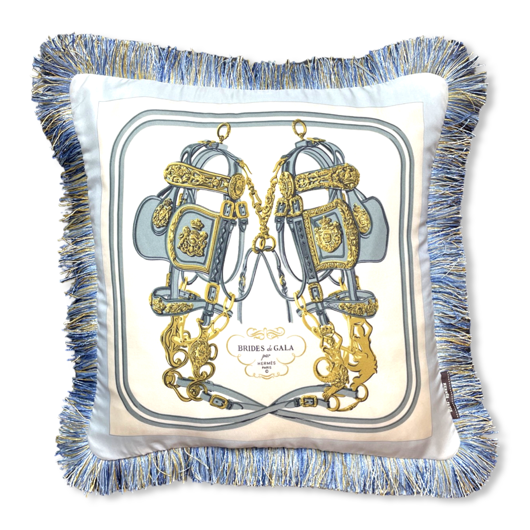 HERMES Brides de Gala Scarf Pillow at Vintage Luxe Up