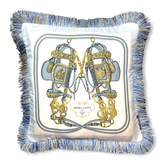 HERMES Brides de Gala Scarf Pillow at Vintage Luxe Up