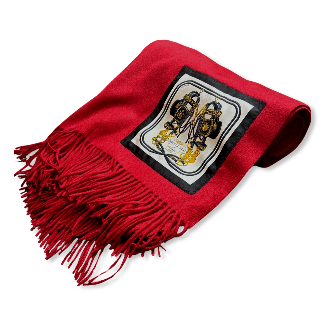 Vintage Hermes Blanket Brides de Gala Vintage Silk Scarf & Cashmere Throw Blanket at Vintage Luxe Up