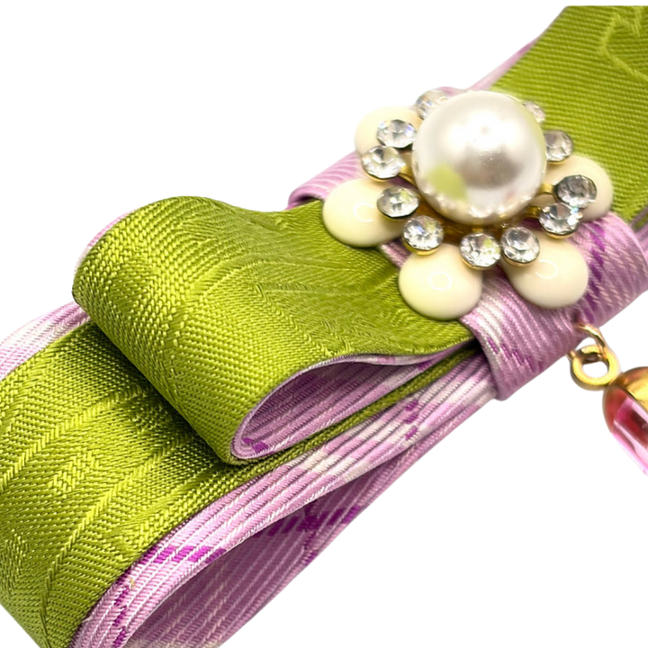 Gucci Silk Necktie Bar Brooch Luxury Accessory