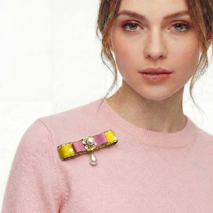 Hermes Silk Necktie Bar Brooch | Hermes Jewelry