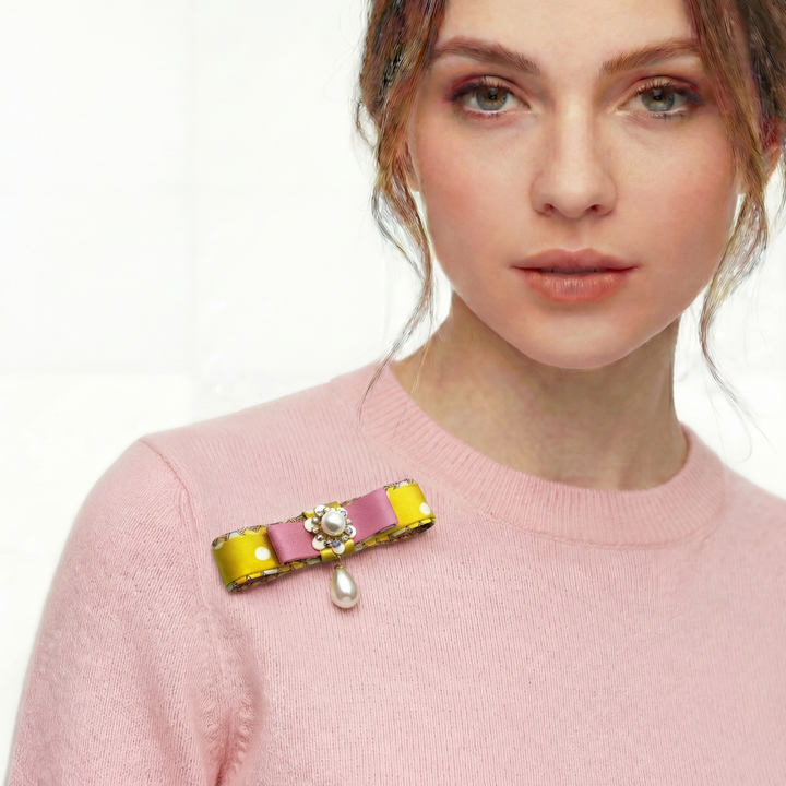 Hermes Silk Necktie Bar Brooch | Hermes Jewelry