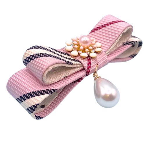 Nova Stripe Vintage Silk Necktie Bar Brooch