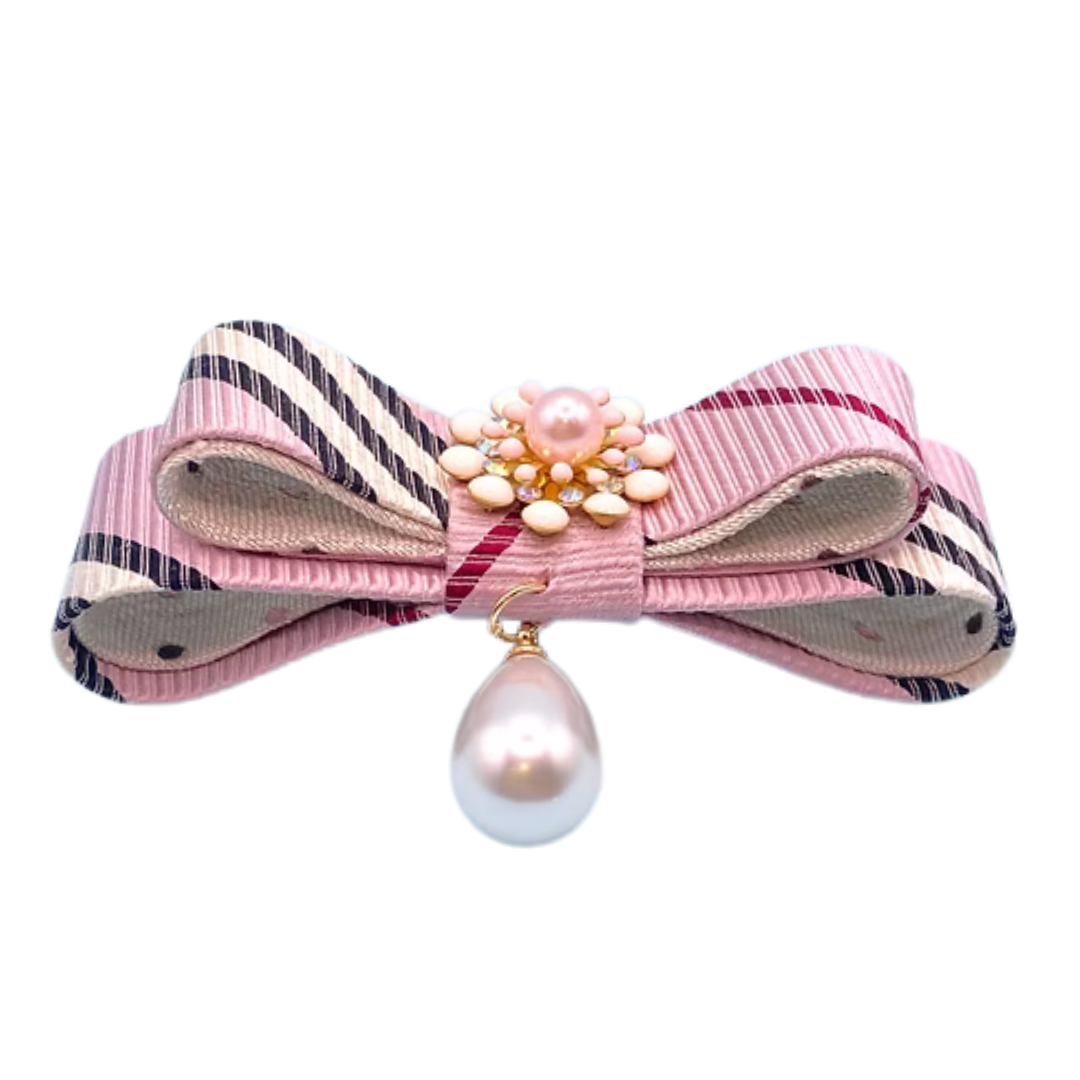Nova Stripe Vintage Silk Necktie Bar Brooch