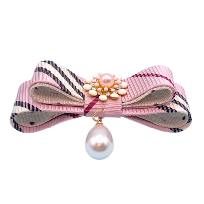Nova Stripe Vintage Silk Necktie Bar Brooch