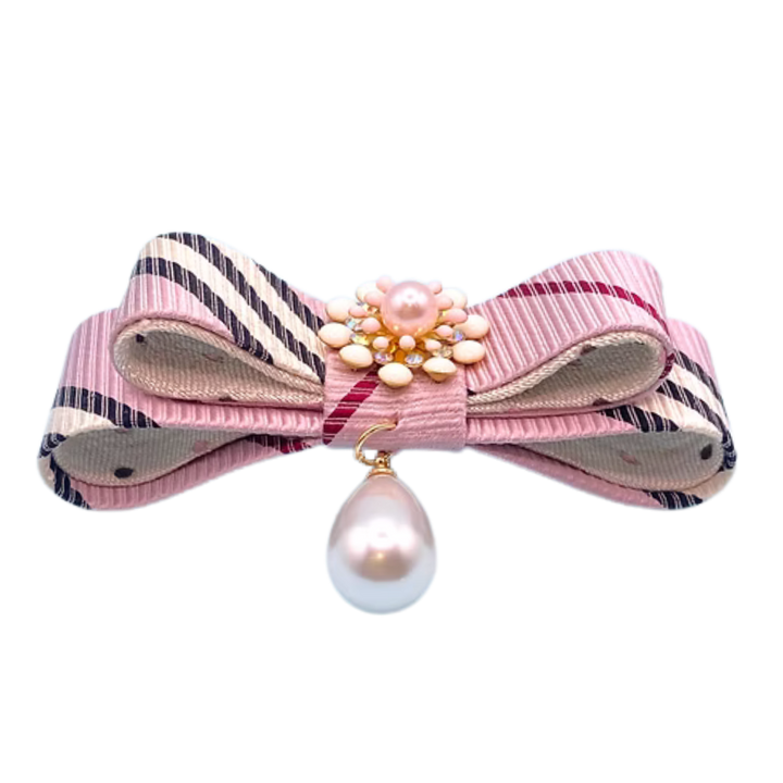 Nova Stripe Vintage Silk Necktie Bar Brooch