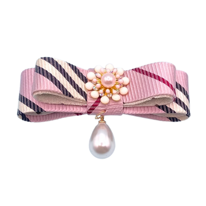 Nova Stripe Vintage Silk Necktie Bar Brooch
