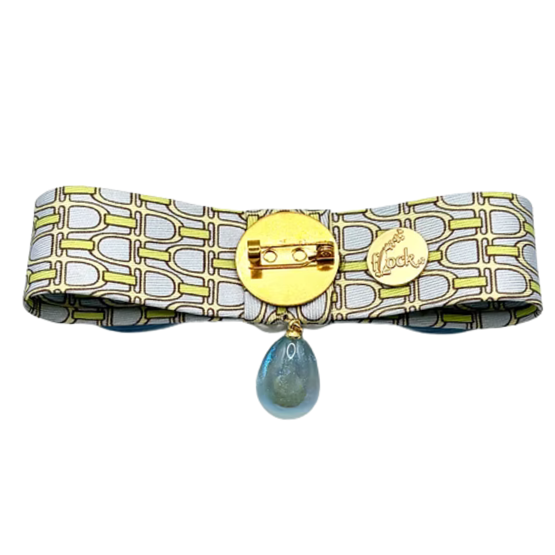 Stirrup Vintage Silk Necktie Bar Brooch