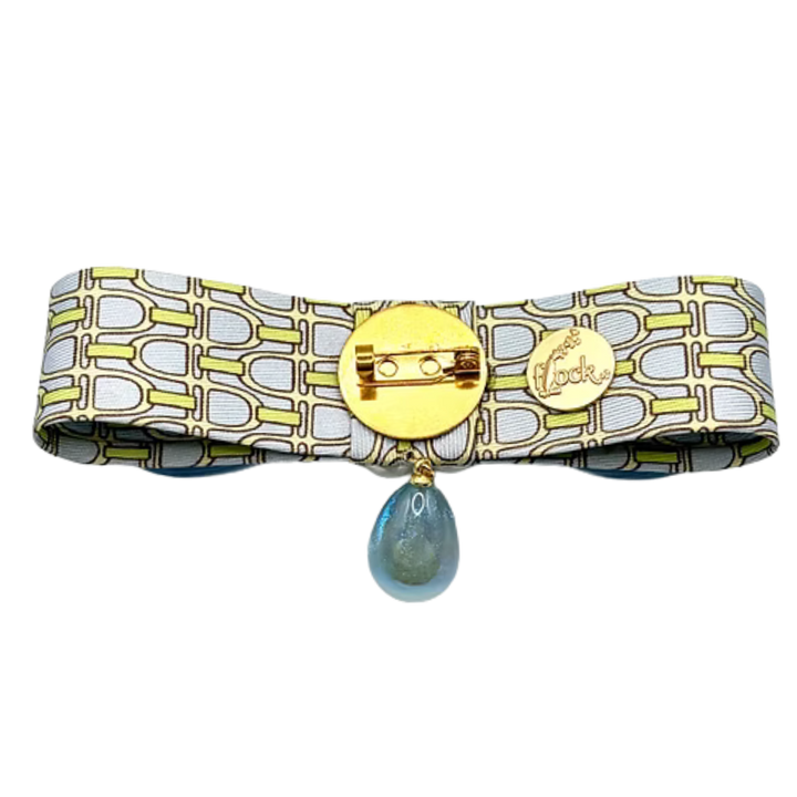 Stirrup Vintage Silk Necktie Bar Brooch