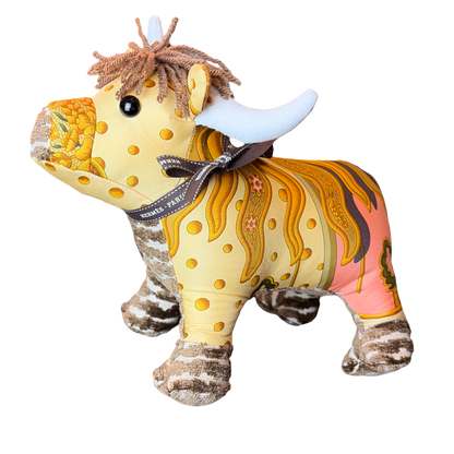 Hermes Carpe Diem Scarf | Bull Stuffed Animal