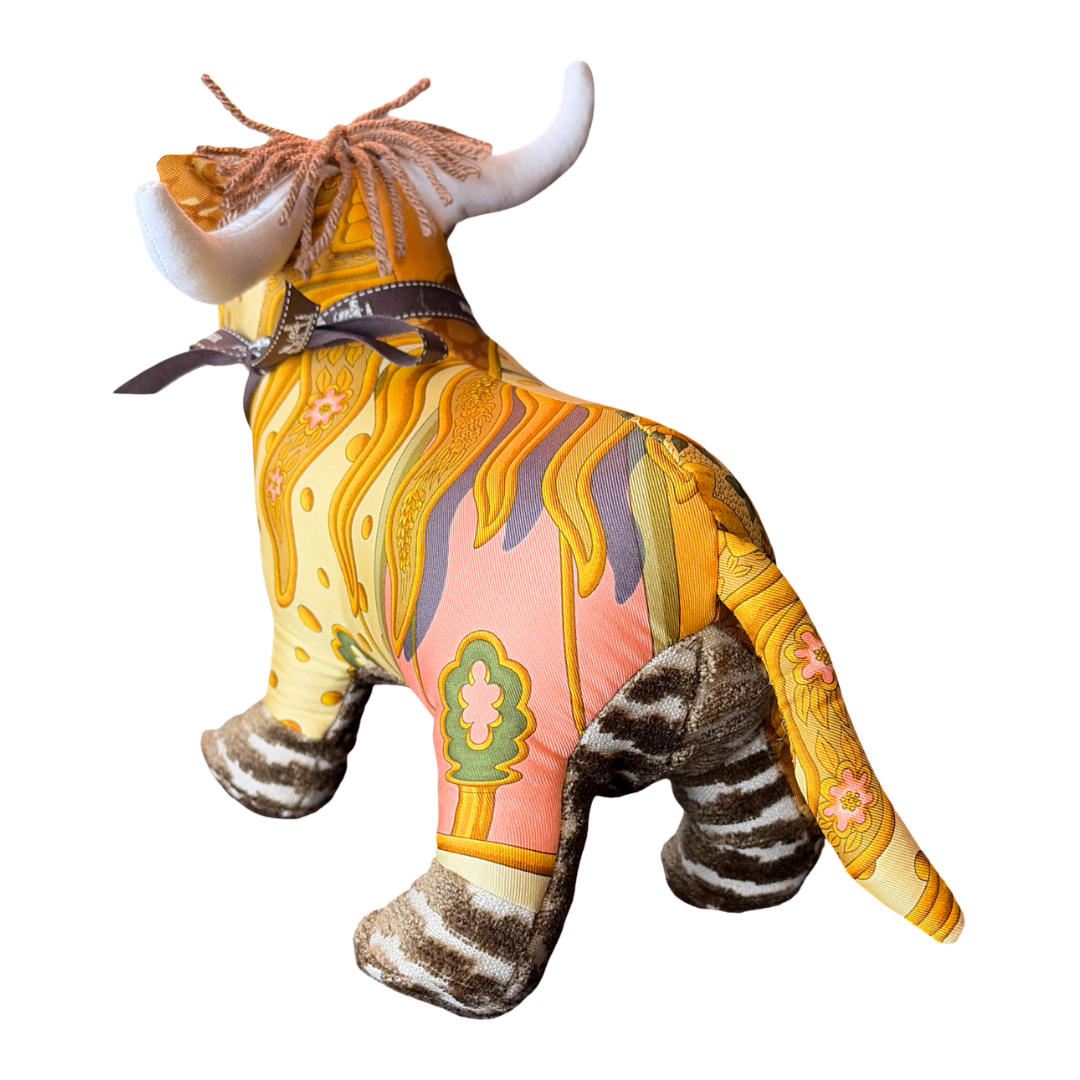 Hermes Carpe Diem Scarf | Bull Stuffed Animal